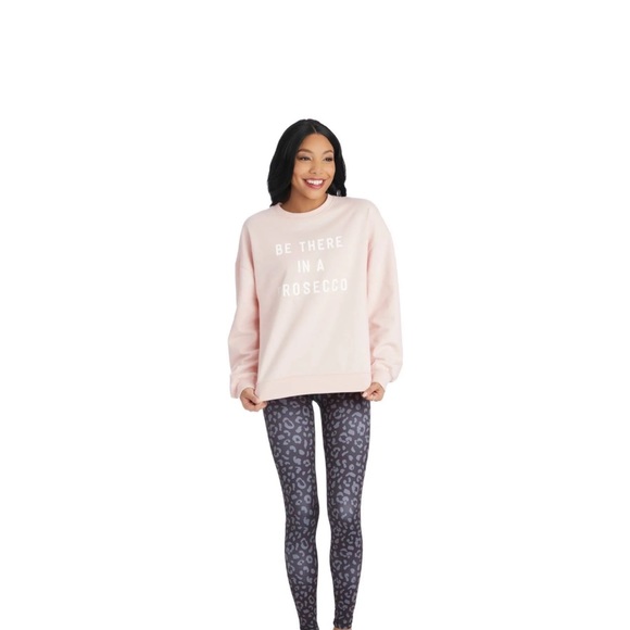 NWT Mud Pie Allie Graphic Sweatshirt - Be There In A Prosecco! - Picture 3 of 3